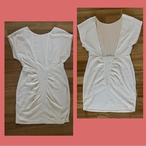 Backless batwing mini dress beige Urban Outfitters